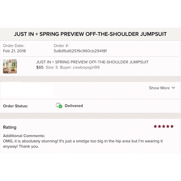 off the shoulder jumpsuit - Picture 5 of 8